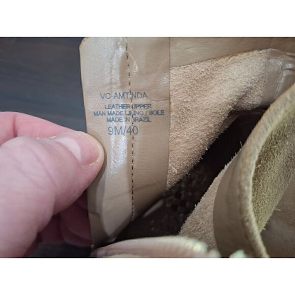 Vince Camuto Tan Leather Square Toe Bootie/NWOB, Size 9M - Picture 10 of 10